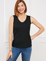 Ribbed V-Neck Tank