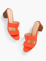 Tilly Nappa Block Heel Sandals