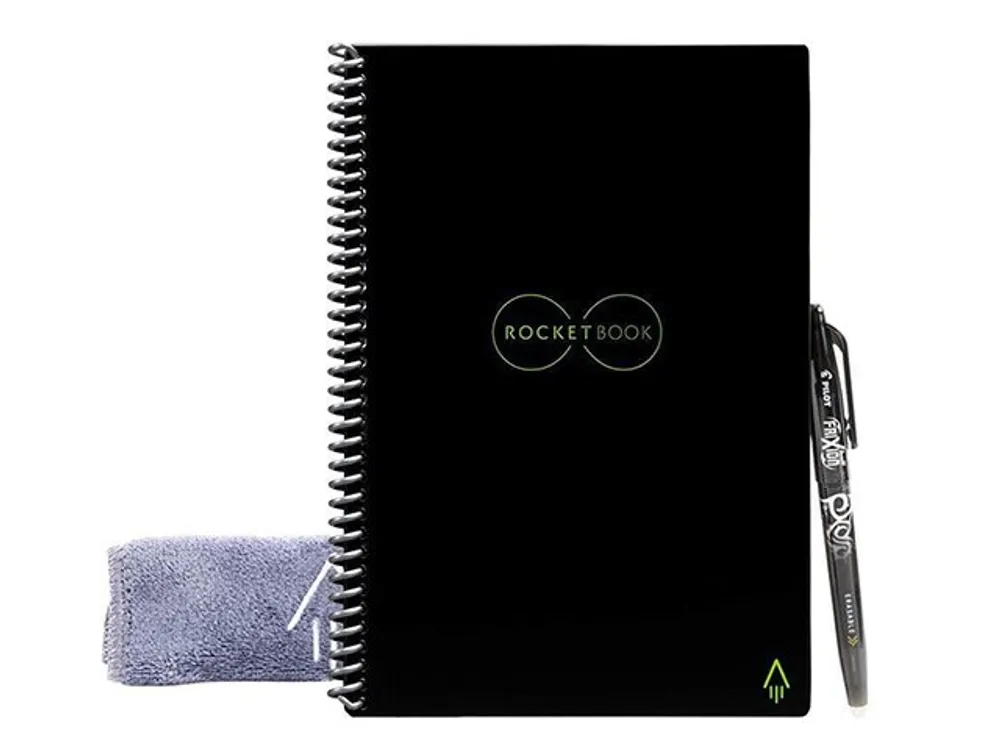 Rocketbook Core Executive Reusable Smart Notepad - Dot-Grid 36 Pages - Infinity Black