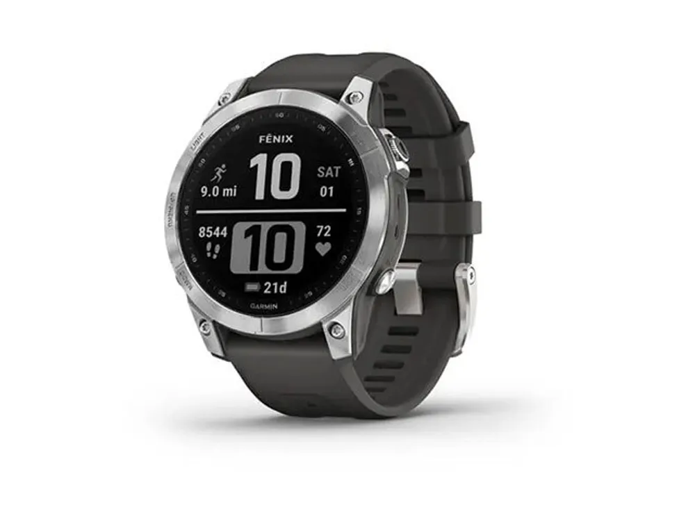 Montre intelligent Garmin fenix 7 GPS et Tracker fitness avec détection d’incident - Graphite