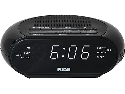 Radio-réveil à sons apaisants RCA avec chargement USB - Noir