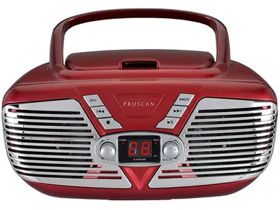 Boombox CD rétro portatif avec radio AM/FM Proscan