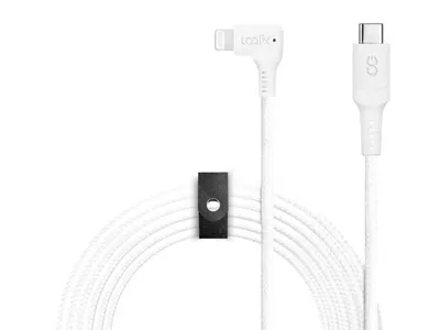 LOGiiX Piston Connect XL 90 3M (10') USB-C to Lightning Cable - White