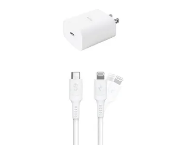Logiix Essential Charging Kit for iPhone - White