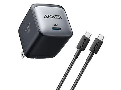 Chargeur Anker 45W ultra petit doté de la technologie GaN II avec câble USB-C de 6 pi