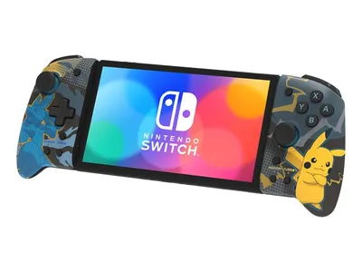 Manette de jeu professionnelle Lucario et Pikachu Split Pad de Hori pour Nintendo Switch