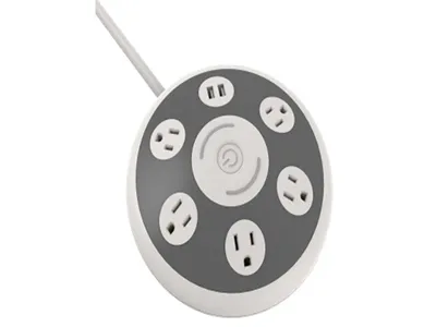 iQ 1.8M (6') 5-Outlet Round Surge with 2 USB Charging Ports