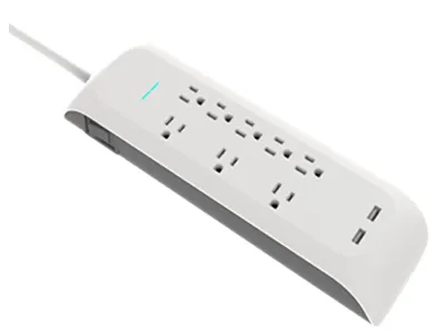 iQ 1.8m 8-Outlet Power Bar with USB Charger