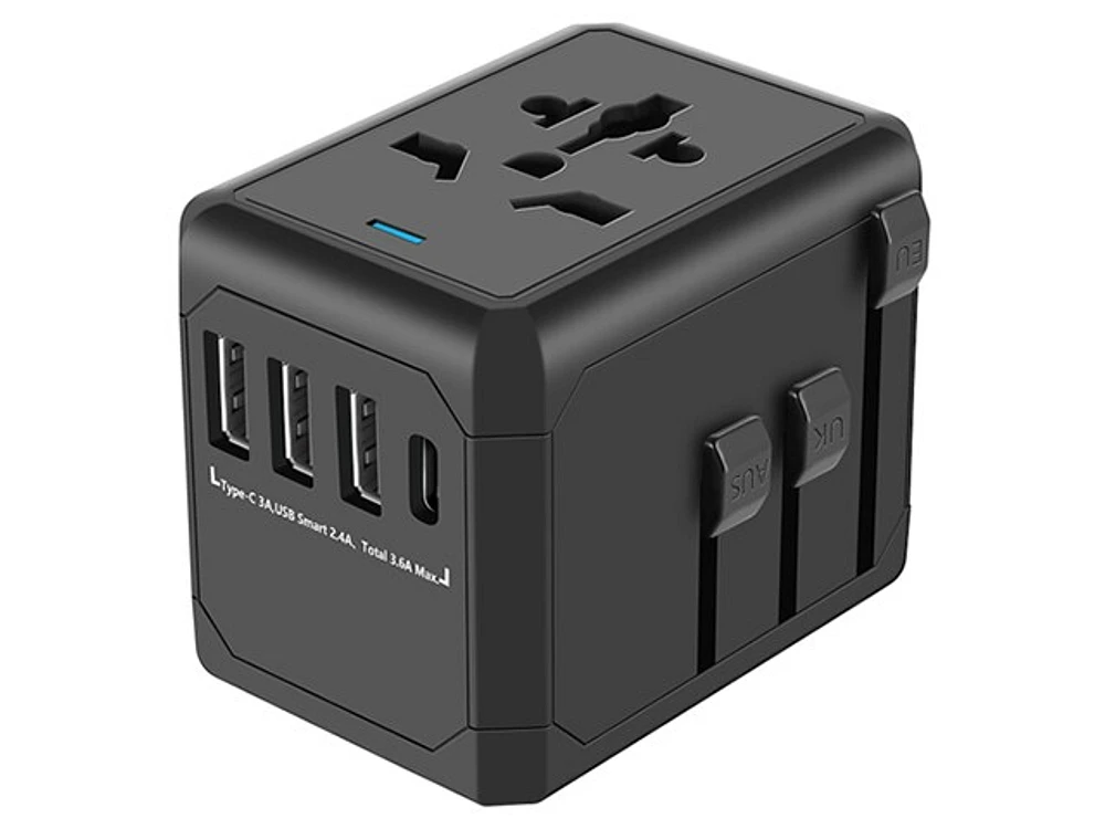 iQ Universal Travel Adapter with 4 USB Ports