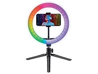 Merkury Innovations VlogCast Studio 10" RGB Ring Light Tabletop Tripod
