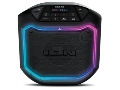 ION Game Day Party Wireless Bluetooth Rechargeable Speaker System with Lights - Black