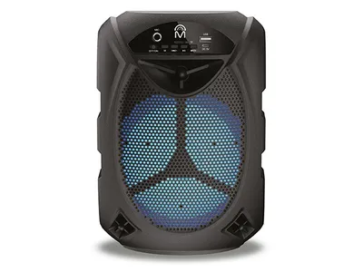 M True Wireless TWS 6.5" Bluetooth® Speaker with LED Lights - Black