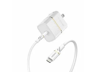 OtterBox Premium Fast Charge 20W Power Delivery Wall Charger with Lightning 3.3ft - White