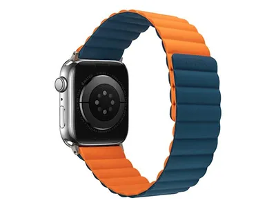 LOGiiX Vibrance Link Apple Watch Band 42/44/45mm - Navy/Orange