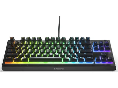 SteelSeries Apex 3 TKL Wired RGB Water Resistant Mechanical Gaming Keyboard with SteelSeries Whisper-Quiet Switches