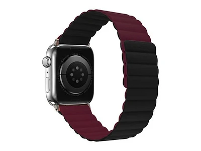 LOGiiX Vibrance Link Apple Watch Band 38/40/41mm - Black/Burgundy