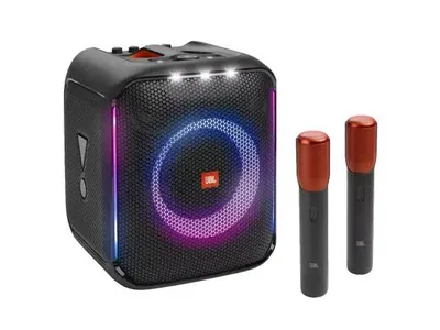 JBL PartyBox Encore Essential Portable Party Speaker - 2 Microphones Included - Black