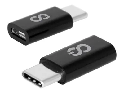 LOGiiX microUSB to USB-C Adapter 2 Piece Kit - Black