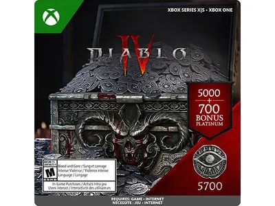 Diablo IV 5700 Platinum (Code Electronique) pour Xbox Series X,S et Xbox One