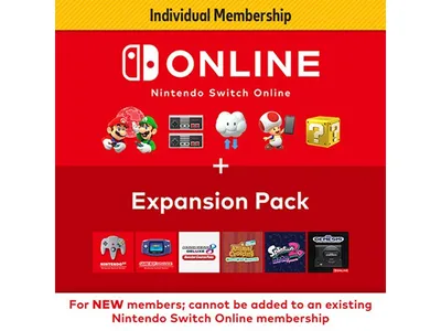 Nintendo Switch Online + Expansion Pack Individual Membership - Nintendo Switch [Digital Code]