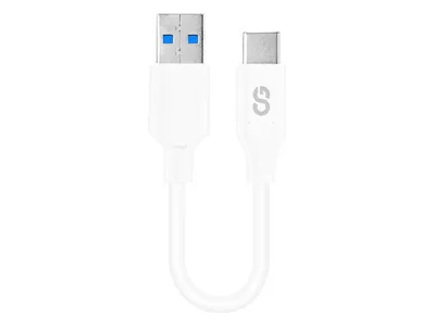 LOGiiX Sync & Charger USB-A vers USB-C 15cm - Blanc