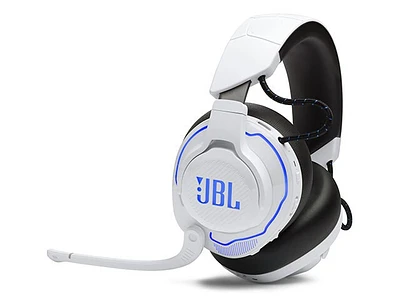 JBL Quantum 910P Console Wireless Over-Ear Gaming Headset for PS5 - White & Blue