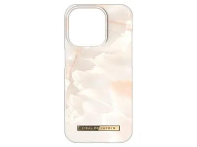 Étui d’iDeal of Sweden avec MagSafe pour iPhone 15 Pro - marbre perle rose