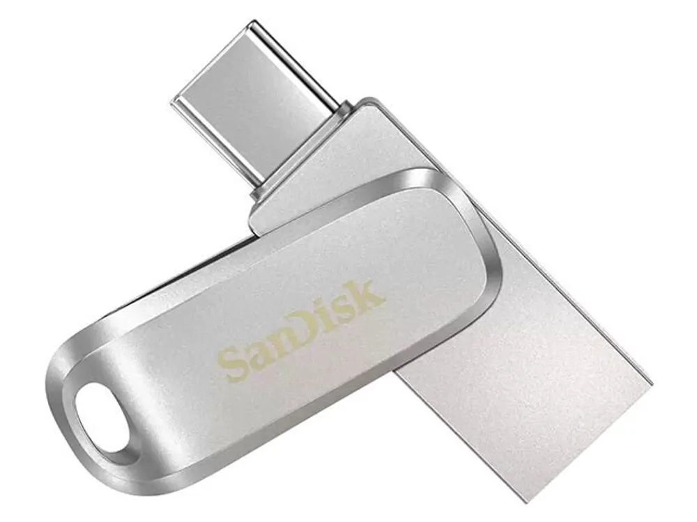 Clé USB-C Ultra® Dual Drive Luxe 128 Go de SanDisk - argent