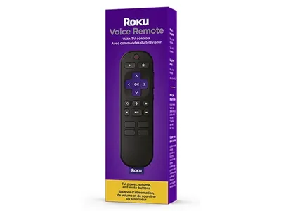 Télécommande vocale de Roku pour les lecteurs Roku, Roku Audio et Roku TV