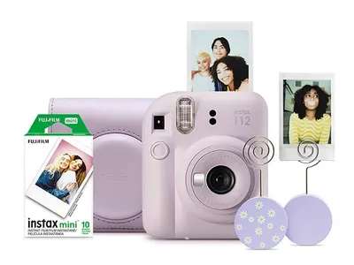 Ensemble d'appareils photo instantanés FUJIFILM INSTAX Mini 12 - violet lilas