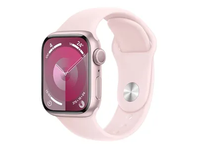 Apple® Watch Series 9 41mm Pink Aluminium Case with Light Pink Sport Band (GPS