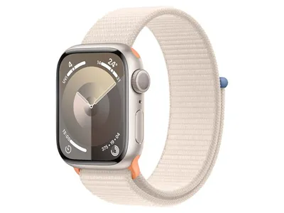 Apple® Watch Series 9 41mm Starlight Aluminium Case with Starlight Sport Loop (GPS)