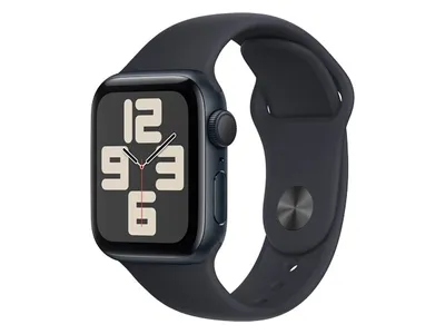 Apple® Watch SE 44 mm Boîtier aluminium minuit avec bracelet sport minuit (GPS) - M/L