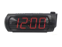 Proscan Time Projection Dual Alarm Clock Radio with USB Charging and 4.5-cm (1.8-in) Display - Black