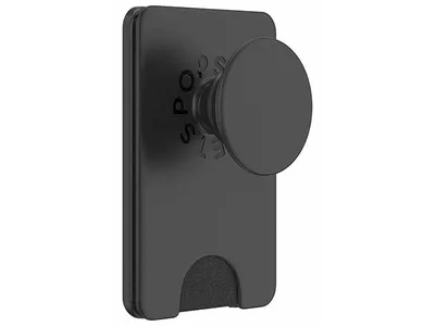 PopSockets PopWallet+ For MagSafe with Magnetic Ring Adapter - Black