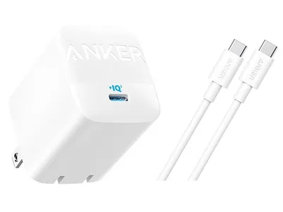 Anker GaN 67W USB-C Wall Charger with USB-C Cable - White