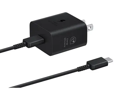 Samsung EP-T2510XBEGCA 25W Wall Charger with USB-C to USB-C Cable - Black