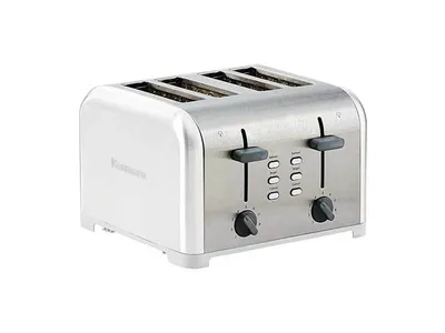 Kenmore® 4-Slice Toaster, Dual Controls, Wide Slot - White/Stainless Steel