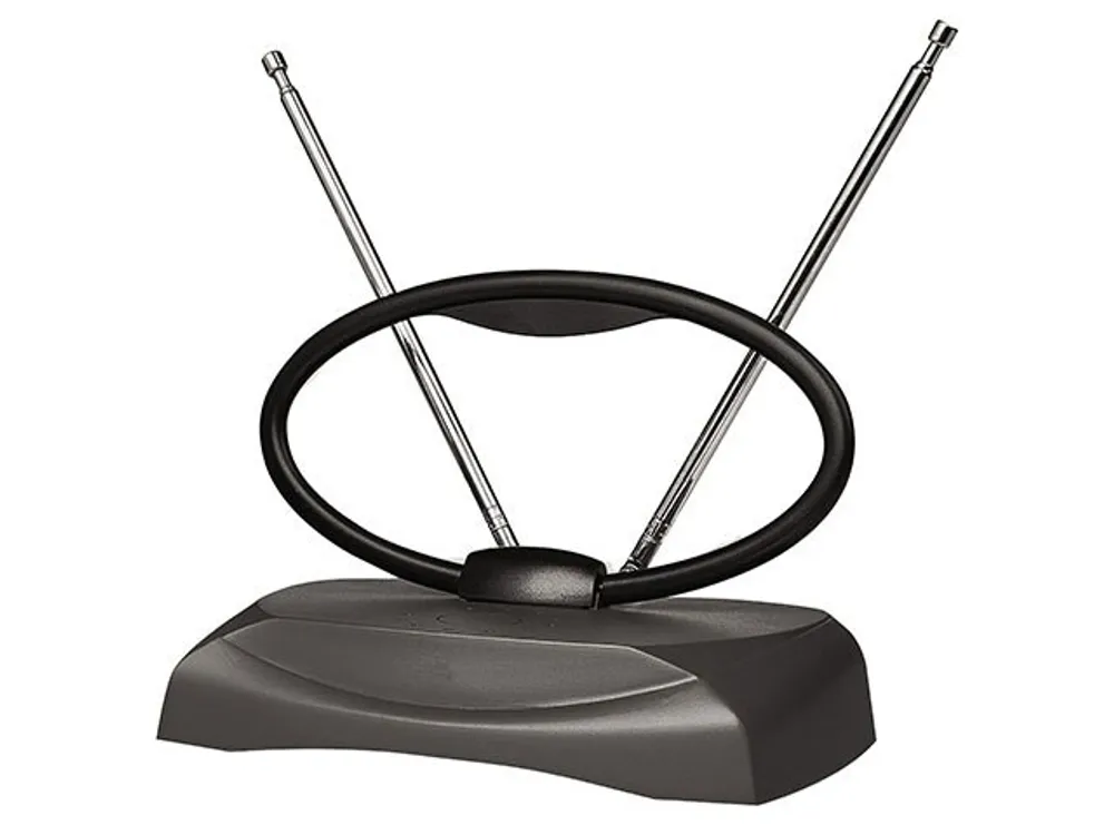 RCA UHF/VHF Adjustable 48-km (30-mile) Rabbit Ear Indoor 1080p HDTV Antenna - Black