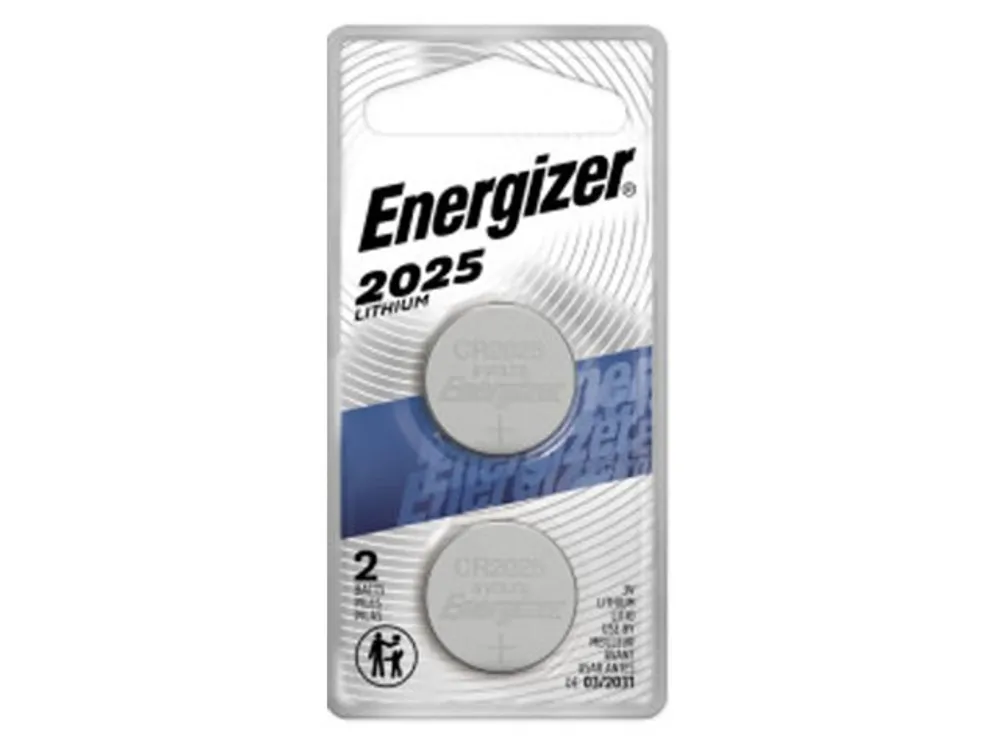 Energizer 2025 3V Lithium Coin Batteries - 2 Pack