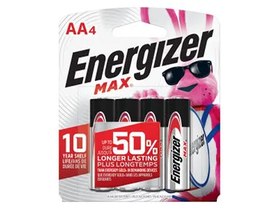 Energizer MAX AA Alkaline Batteries - 4 Pack