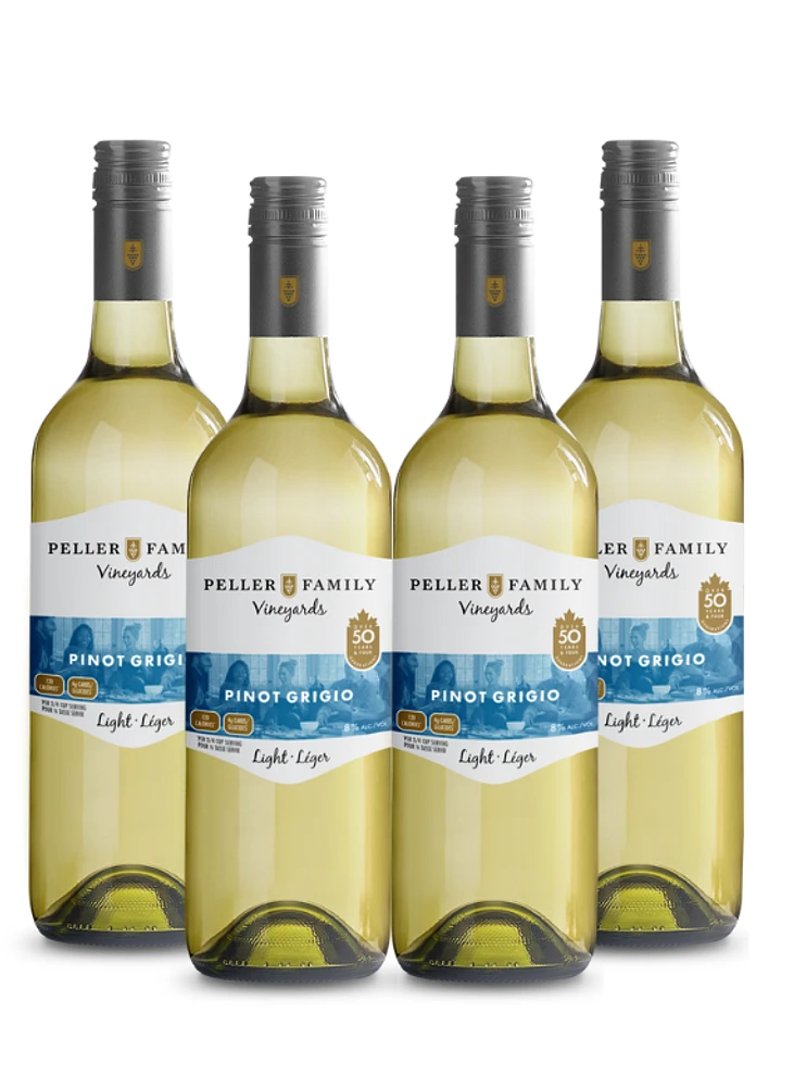 Peller Family Vineyards Light Pinot Grigio - 4 x 750mL