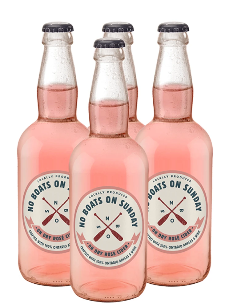 No Boats On Sunday Dry Rosé Cider 4 x 500mL