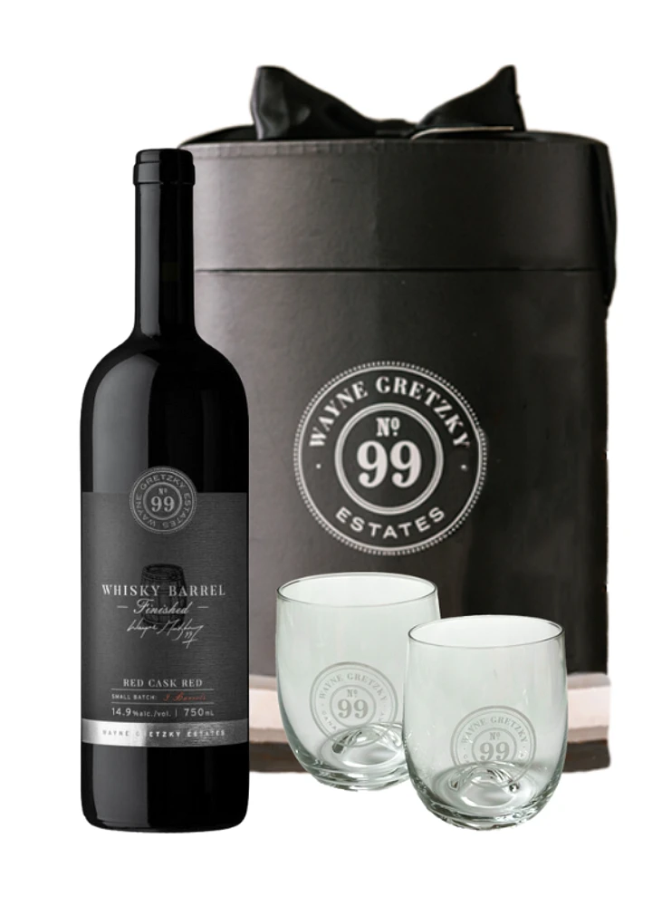 Wayne Gretzky Red Whisky Barrel Finished Gift Set