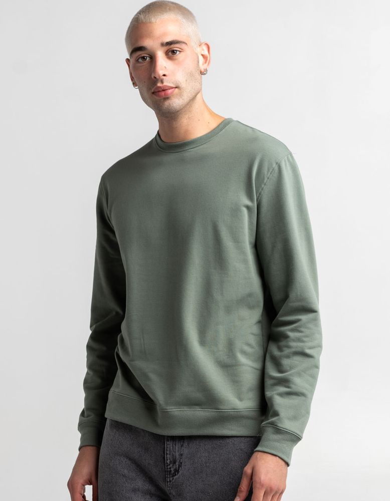 RSQ Mens Solid Crewneck Fleece Sweatshirt