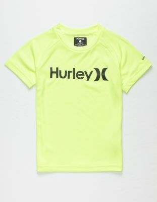 HURLEY One And Only Little Boys Lime Rash Guard (4-7)