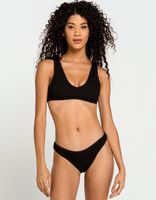 FULL TILT Textured Black Super Cheeky Bikini Bottoms