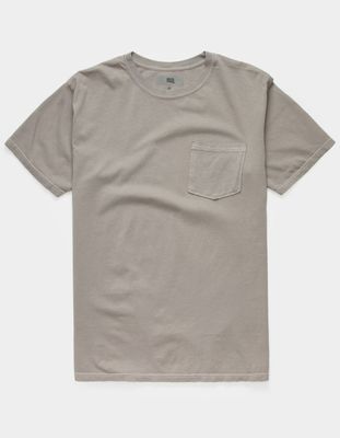 RSQ Solid Light Gray Pocket Tee