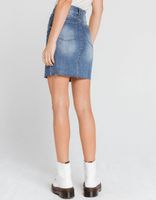 WEST OF MELROSE Cutting Edge Yoked Front Denim Skirt