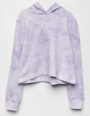 RSQ Tie Dye Thermal Girl Purple Hoodie